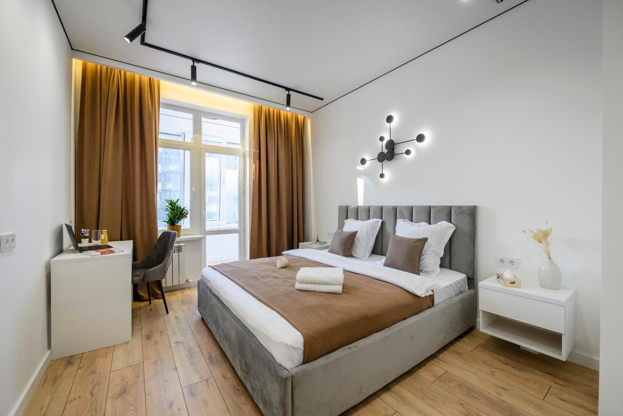5 New Business-Class Apartments R-House Near Mega Алматы Экстерьер фото