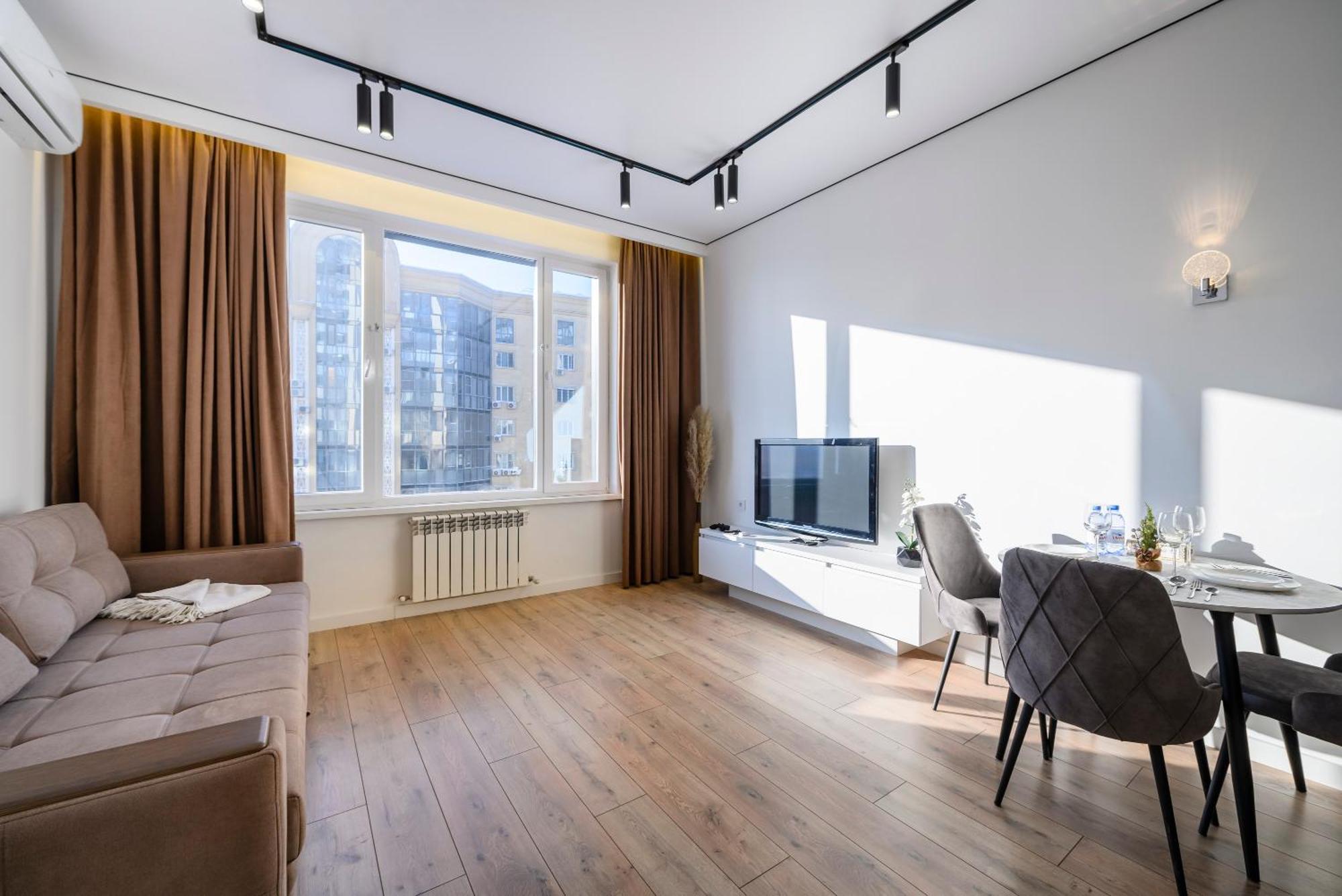 5 New Business-Class Apartments R-House Near Mega Алматы Экстерьер фото